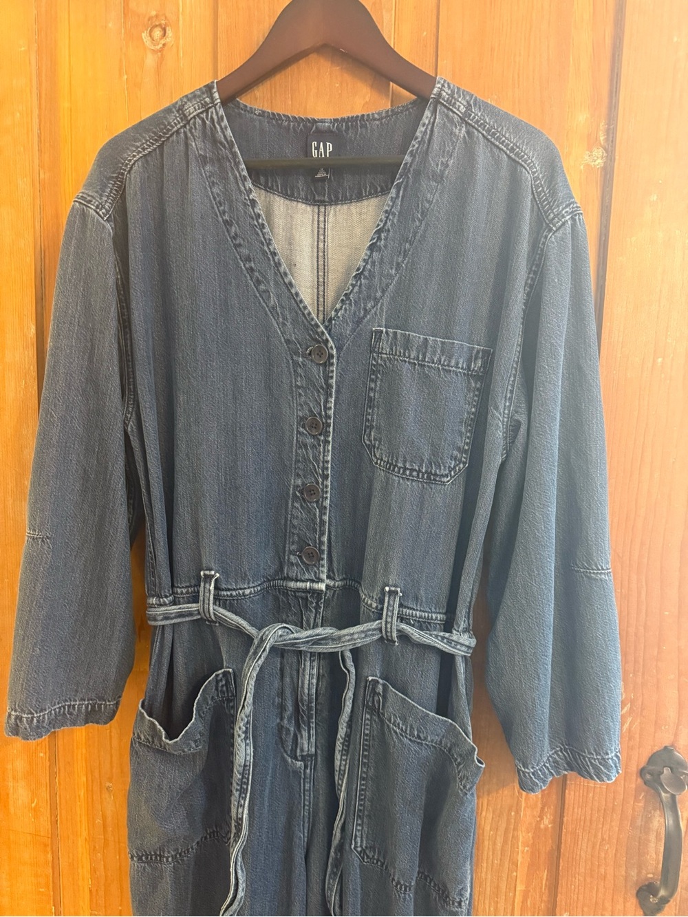 GAP Denim Utility Jumpsuit - Dark Blue - Picture 5 of 5